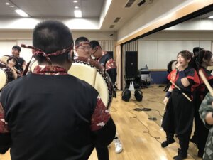 グローバル企業向け和太鼓体験の歓迎演奏