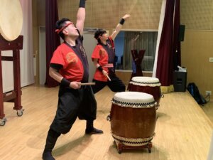 企業向け和太鼓体験の歓迎演奏