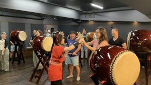 米国企業向け和太鼓チームビルディングの模範演奏