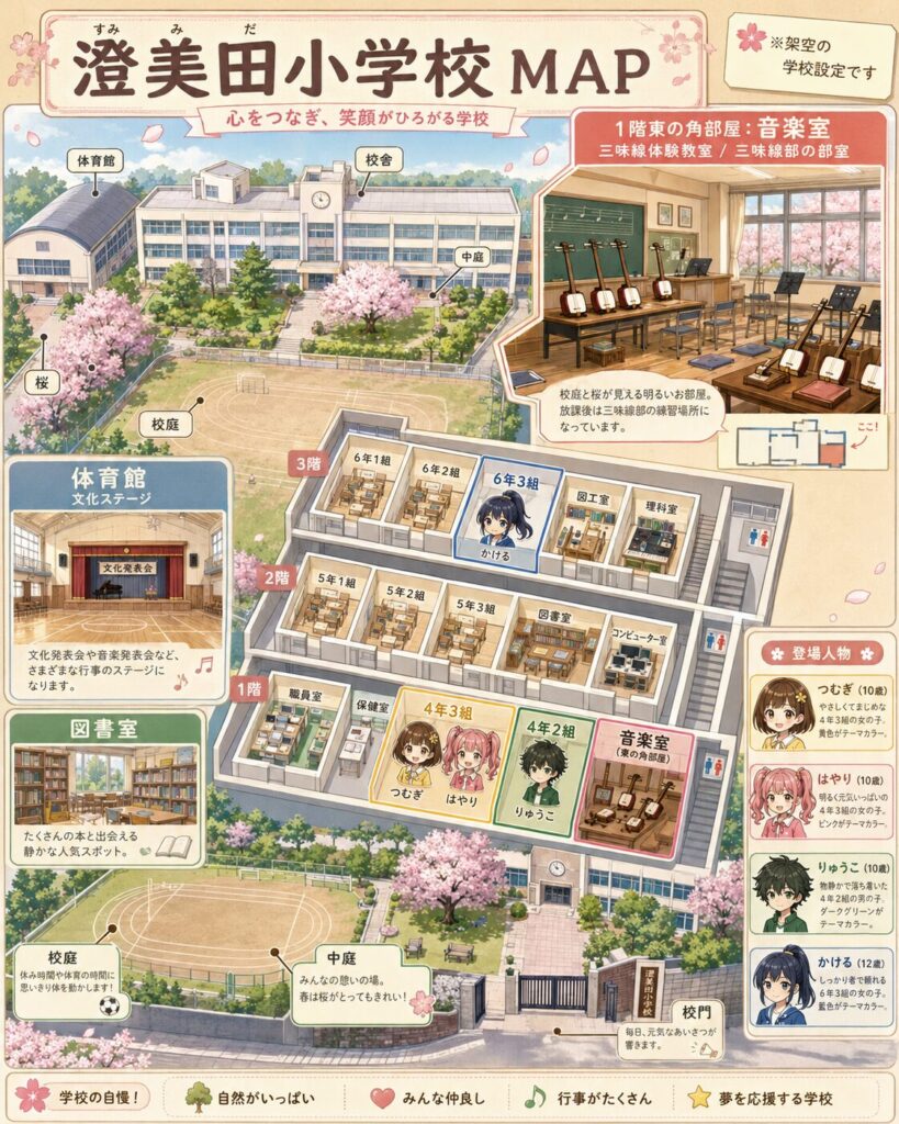 澄美田小学校MAP